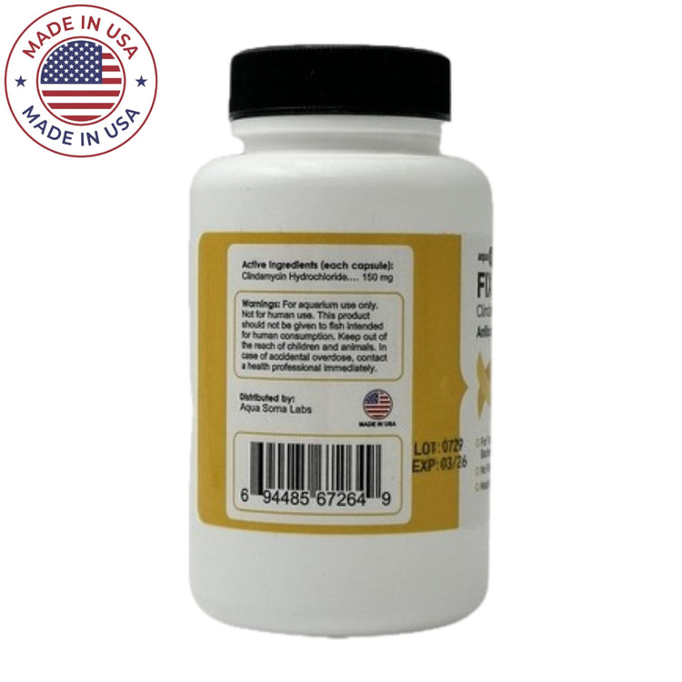 Fish Cin - Clindamycin 150mg 100 Capsules | Fish Antibiotics | eFishAntibiotics