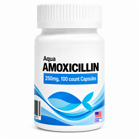 Aquarium Amoxicillin 250mg 100 capsules broad-spectrum fish antibiotic
